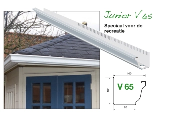 Klein model dakgoot gemaakt voor stacaravans en chaletjes